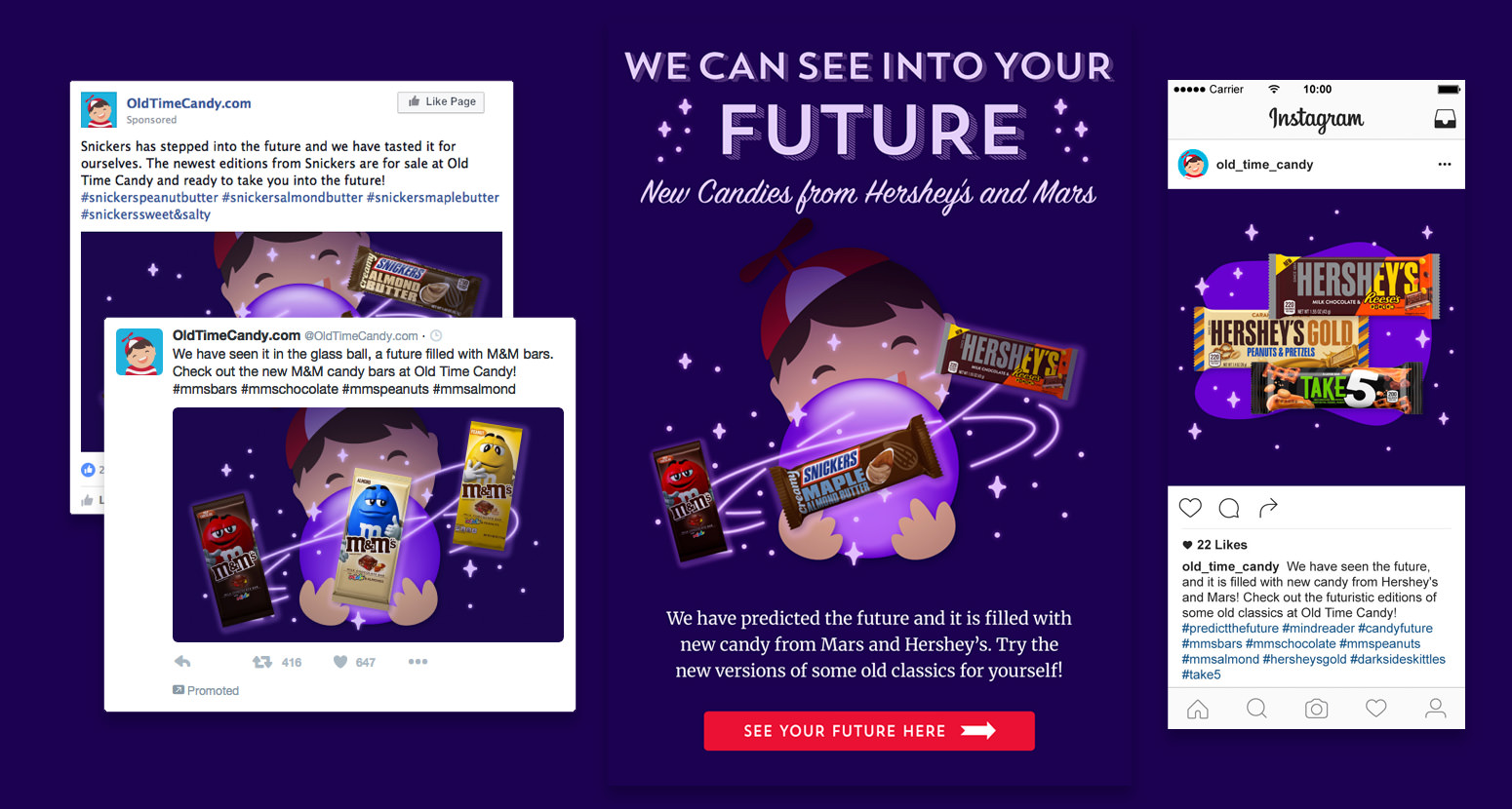 A new candy promotional campaign for OldTimeCandy.com