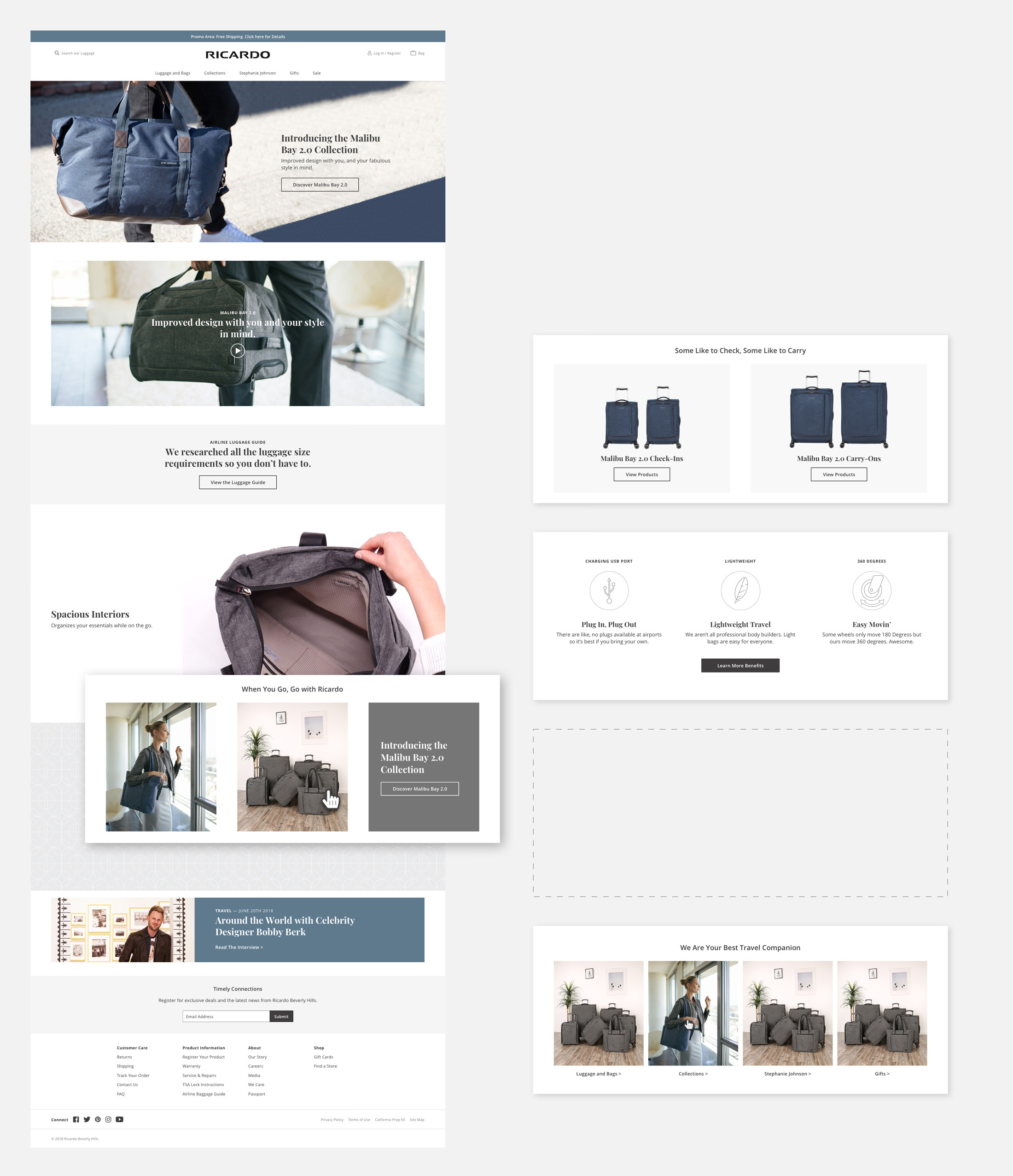 Home page section documentation.