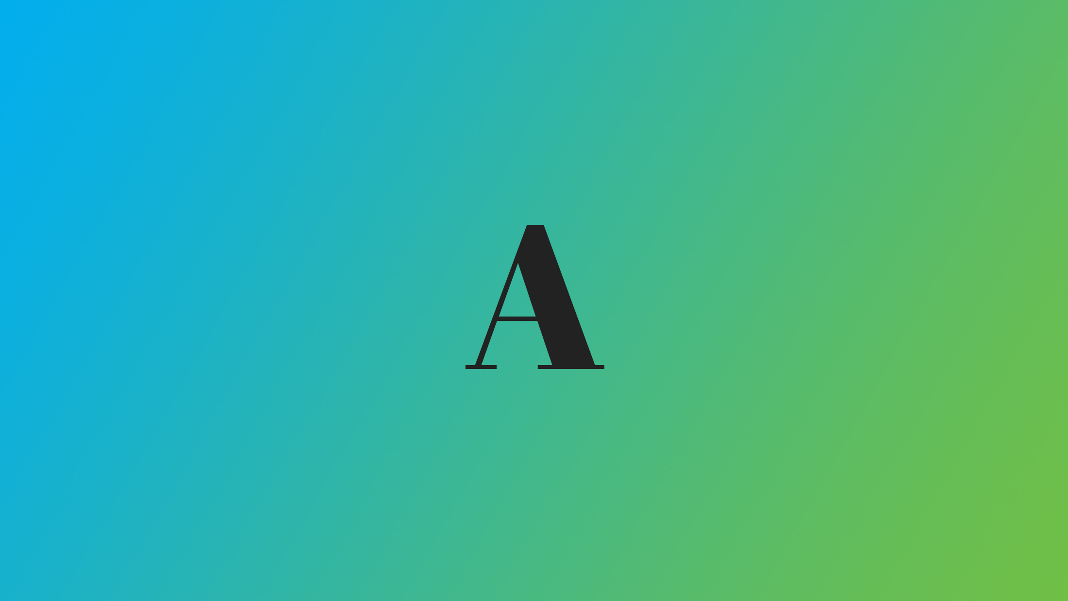 Poster image showing the gradient and A mark used on The Akkermans website.